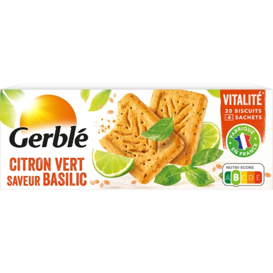 Sablé citron vert & basilic GERBLE