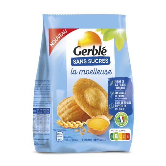 Madeleine sans sucres la moelleuse GERBLE