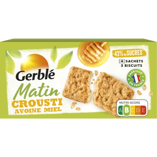 Complément alimentaire Biscuits Matin Crousti Avoine Miel GERBLE