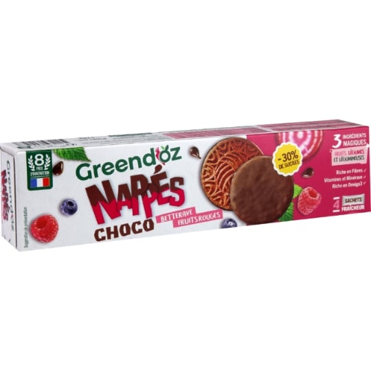 Biscuits bio nappés choco betterave GREENDOZ