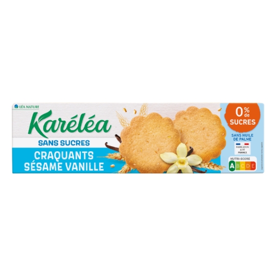 Biscuits sésame vanille sans sucres KARELEA