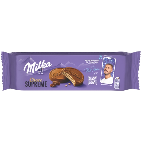 Biscuits gaufrettes enrobés au chocolat au lait Choco Suprême MILKA