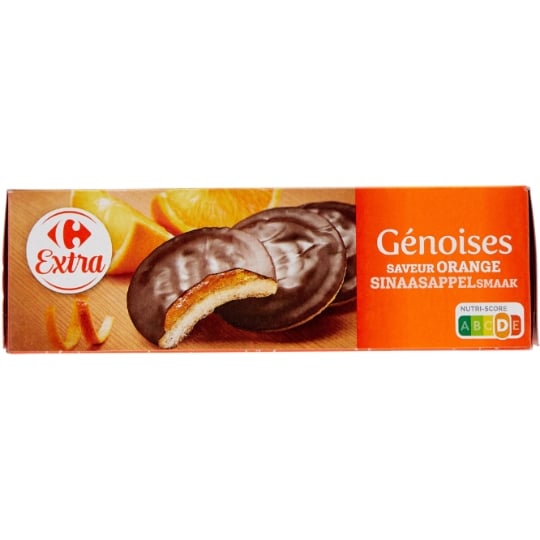 Gâteaux génoises orange chocolat CARREFOUR