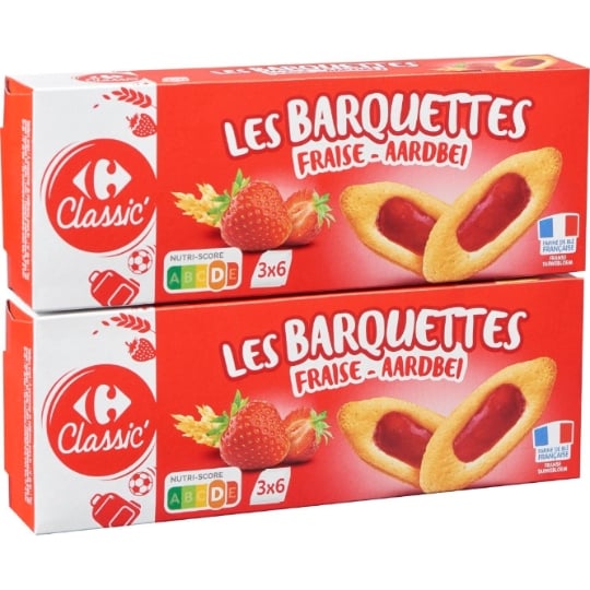 Biscuits barquettes fraise CARREFOUR CLASSIC'