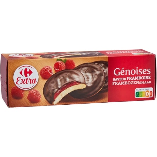 Gâteaux génoises framboise CARREFOUR EXTRA