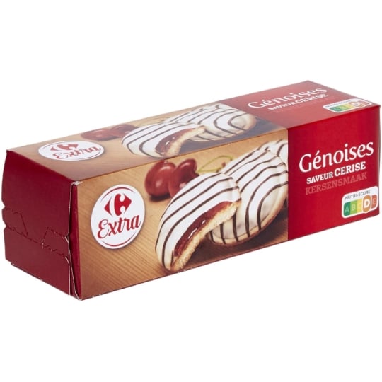 Gâteaux génoises cerise CARREFOUR EXTRA