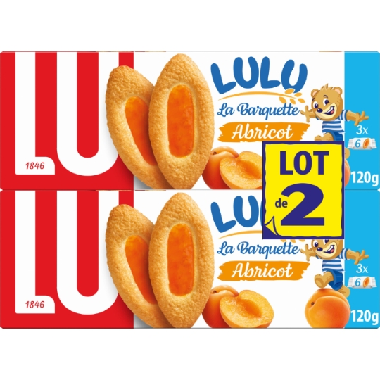 Biscuits à l'abricot La Barquette Lulu LU