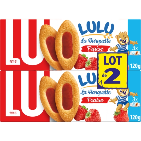 Biscuits à la fraise La Barquette Lulu LU