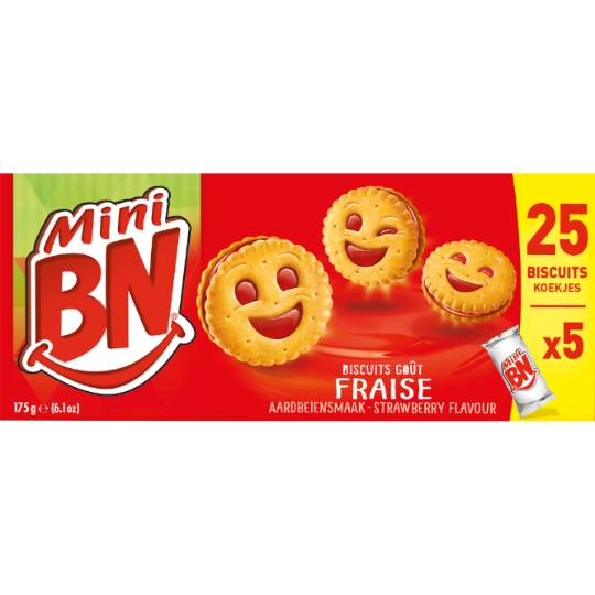 Biscuits mini goût fraise BN