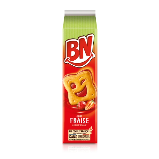 Biscuits goût fraise BN