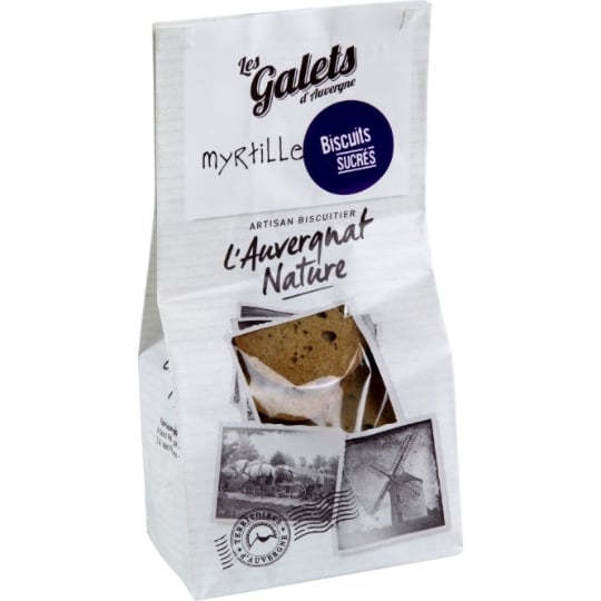 Biscuits galets d'Auvergne myrtille L'AUVERGNAT NATURE