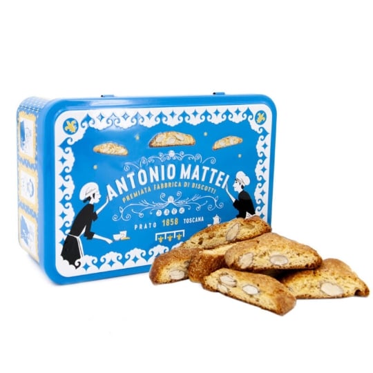 Biscuits De Prato Aux Amandes En Boîte Métal Renato 300 Gr ANTONIO MATTEI