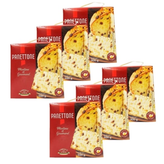 Lot 6x Panettone Pur Beurre - Italie - Boîte 900g PANETTONE