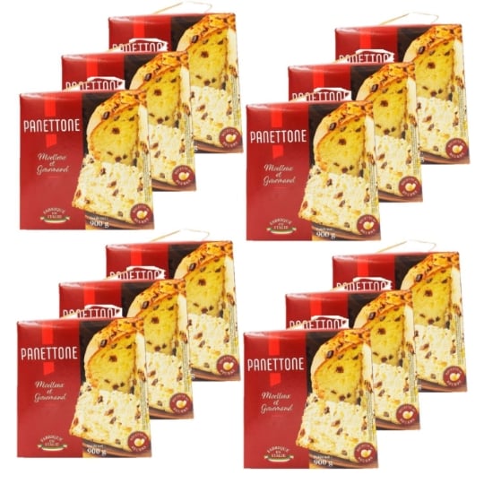 Lot 12x Panettone Pur Beurre - Italie - Boîte 900g PANETTONE