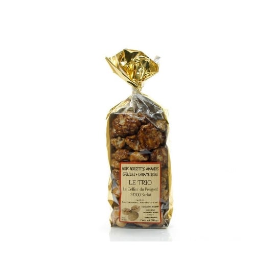 Trio Amandes Noisettes Et Noix Caramélisées 200g BISCUITERIE DE ROCAMADOUR