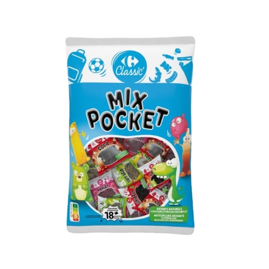 Bonbons assortiment Pocket CARREFOUR CLASSIC'