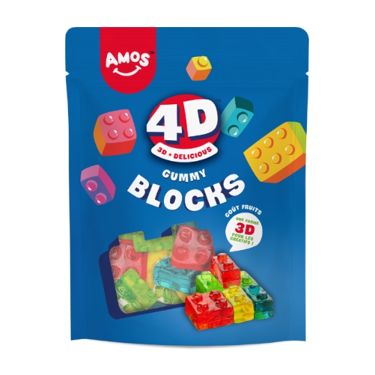 Bonbon kids blocks goût fruit AMOS
