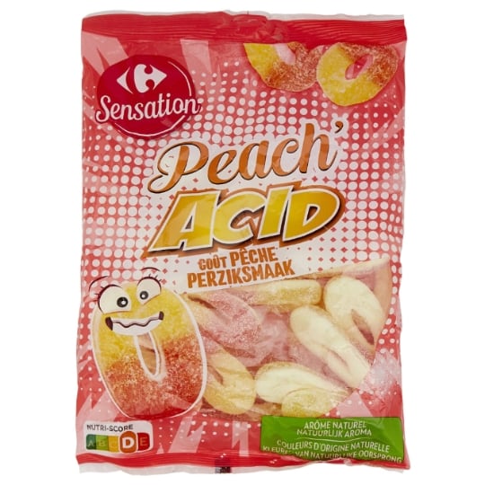 Bonbons Peach'Acid CARREFOUR SENSATION