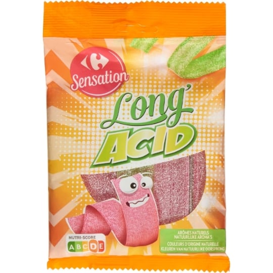 Bonbons Long'Acid CARREFOUR SENSATION