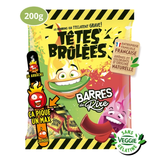 Bonbons pomme fraise TETES BRULEES