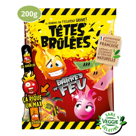 Bonbons barres de feu TETES BRULEES