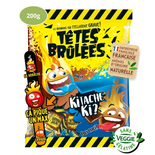 Bonbons barres goûts framboise/cola VERQUIN