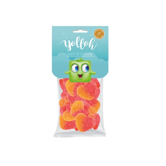 Confiserie Bonbons Belges Coeur De Pêche Sans Gluten YOLLOH