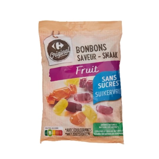 Bonbons sans sucres saveur fruit CARREFOUR ORIGINAL