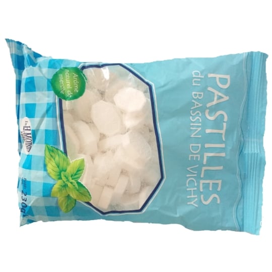 Bonbons pastilles du Bassin de Vichy saveur menthe MOINET VICHY SANTE