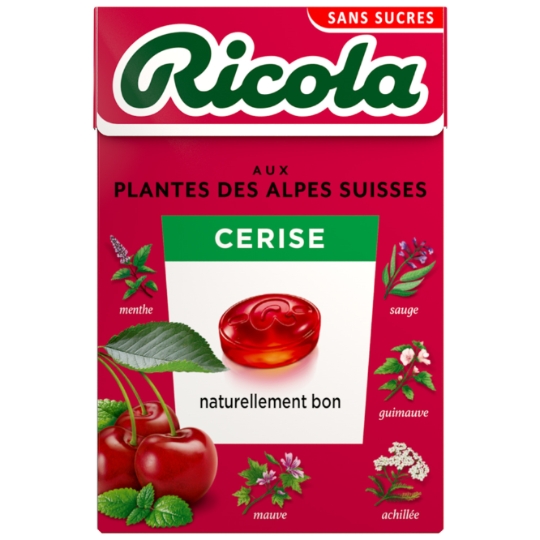 Bonbon Aux Plantes des Alpes Suisses Cerise sans sucres RICOLA