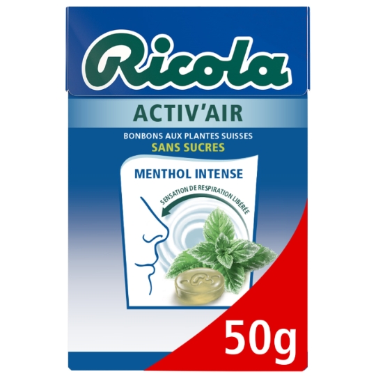 Bonbons Menthol Intensen ACTIV'AIR RICOLA