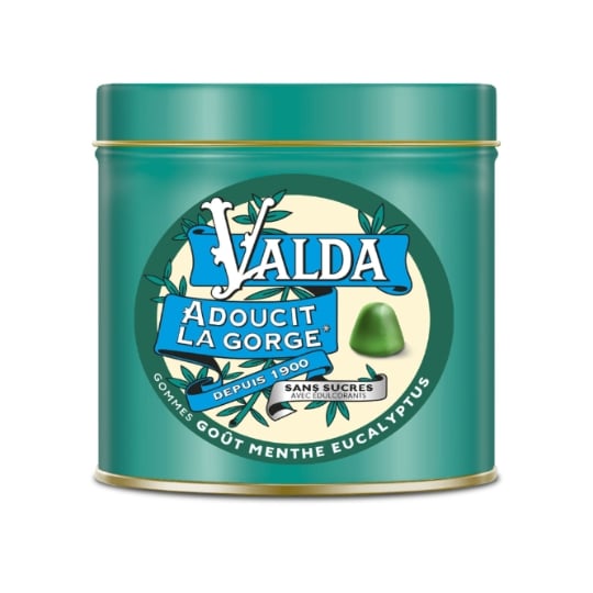 Bonbons Adoucissants Gorge Irritée Menthe Eucalyptus Sans Sucre Valda VALDA