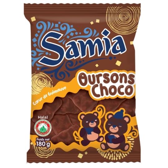 Bonbons oursons guimauve chocolat halal SAMIA