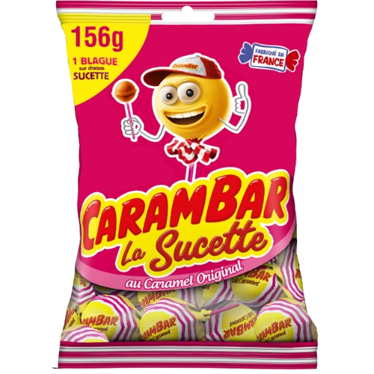 Bonbons sucettes au caramel CARAMBAR