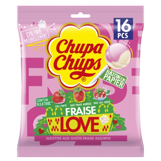 Bonbons Sucettes Fraise Love CHUPA CHUPS