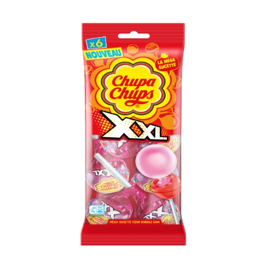 Bonbon Sucettes XXl Gout Fraise Bubble Gum CHUPA CHUPS