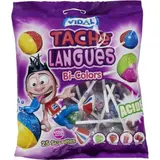Bonbons sucettes bi colors acide TACHE LANGUES