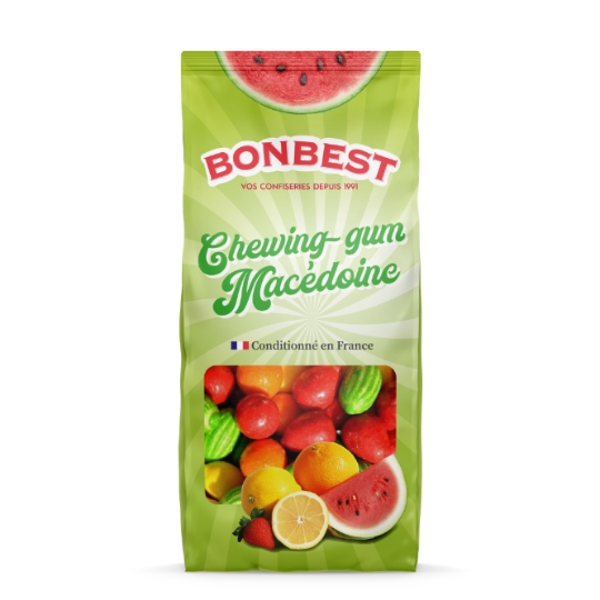 Chewing-Gum Macédoine Assorti Sans Sucre BONBEST