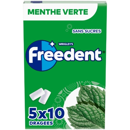 Chewing-Gum Menthe Verte Sans Sucres FREEDENT