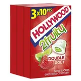 Chewing gum 2 fruity fraise citron vert sans sucres HOLLYWOOD