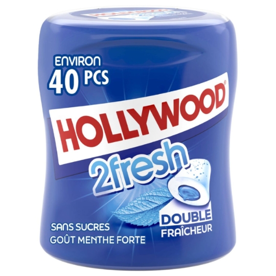 Chewing gum menthe fraîche forte sans sucres HOLLYWOOD