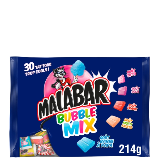 Bonbons bubble mix chewing gum MALABAR