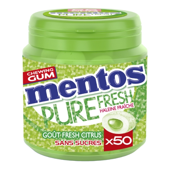 Chewing-gum Pure Fresh Citrus sans sucres MENTOS