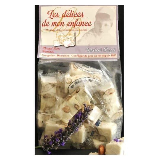 Nougat Blanc Domino Miel DELICES MON ENFANCE