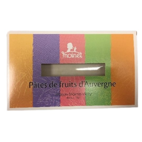 Pâtes de fruits  d'Auvergne, framboise, abricot, orange, prune et cassis MOINET VICHY SANTE
