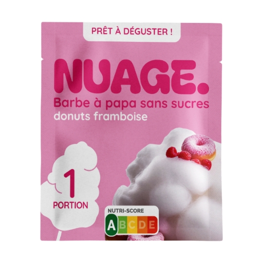 Barbe à papa Sans sucre saveur donuts framboise NUAGE.