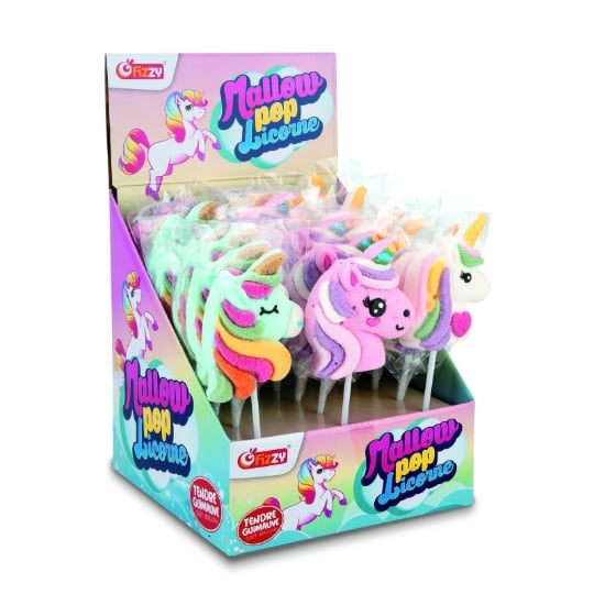Licorne Mallow Pop - 18 Sucettes - Fizzy FIZZY
