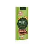 Tablette de Chocolat Lait Dubaï Style Pistache Kadayif CARREFOUR SENSATION