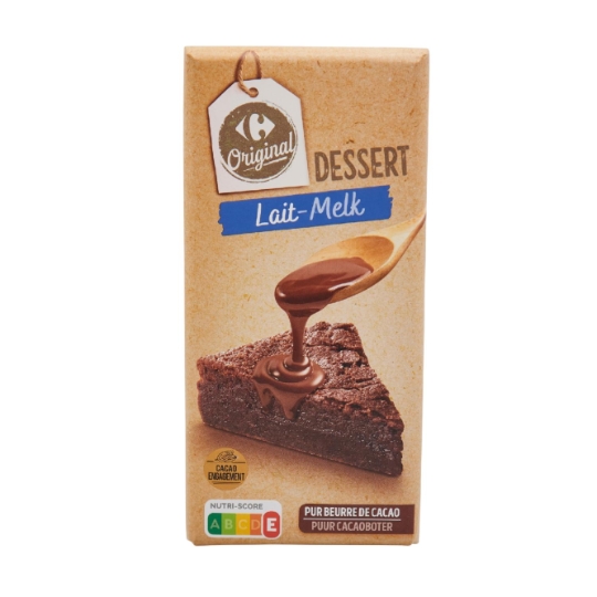 Tablette de Chocolat Lait Dessert CARREFOUR ORIGINAL