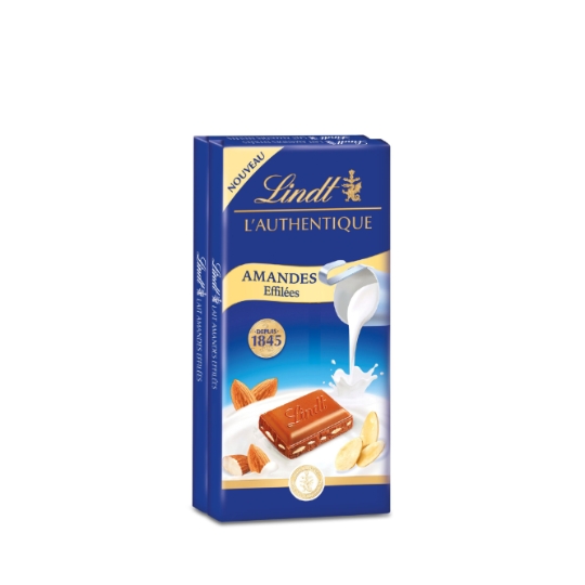 Tablette de Chocolat au Lait Amandes Effilées LINDT